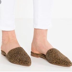 TopShop Flat Leopard Cheetah Slip On Mules